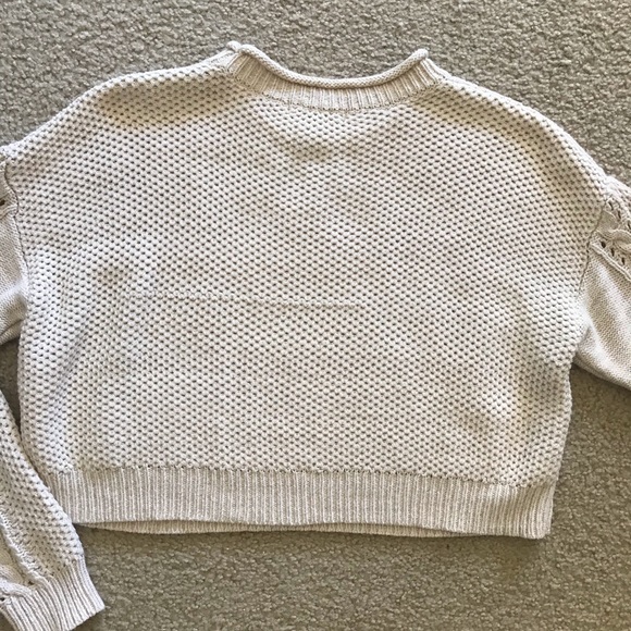 Cropped open knit sweater - Picture 3 of 3